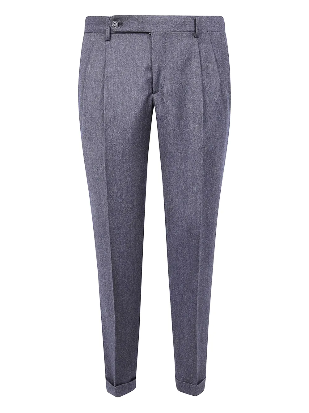 Barba Firenze geplooide wollen broek Grijs