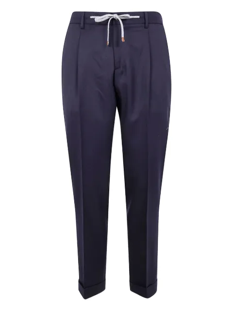 Barba Roma pleated drawstring trousers