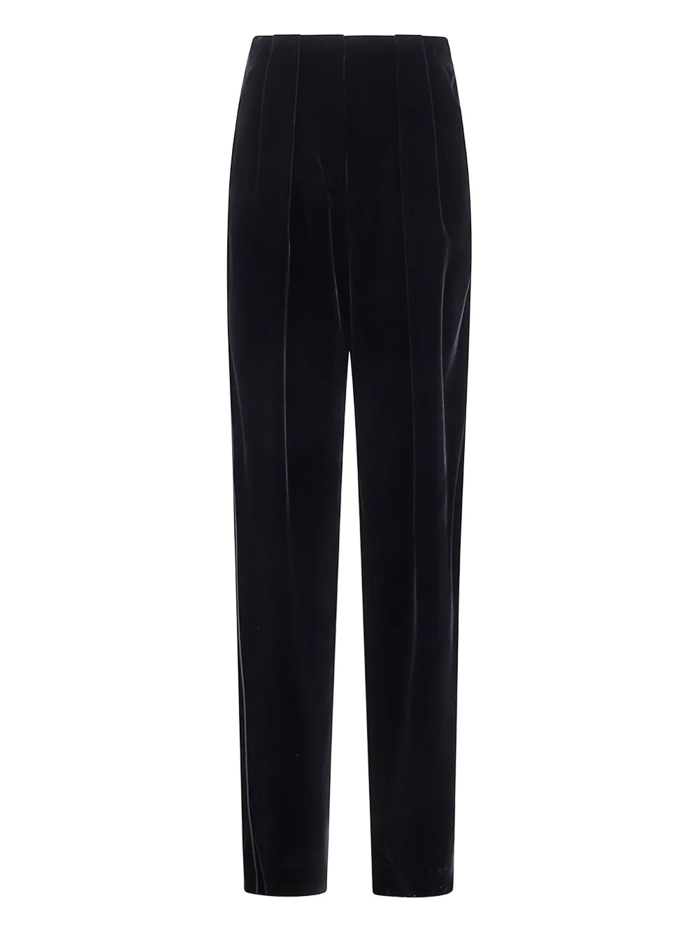 Giorgio Armani Fluwelen broek met plooien Zwart
