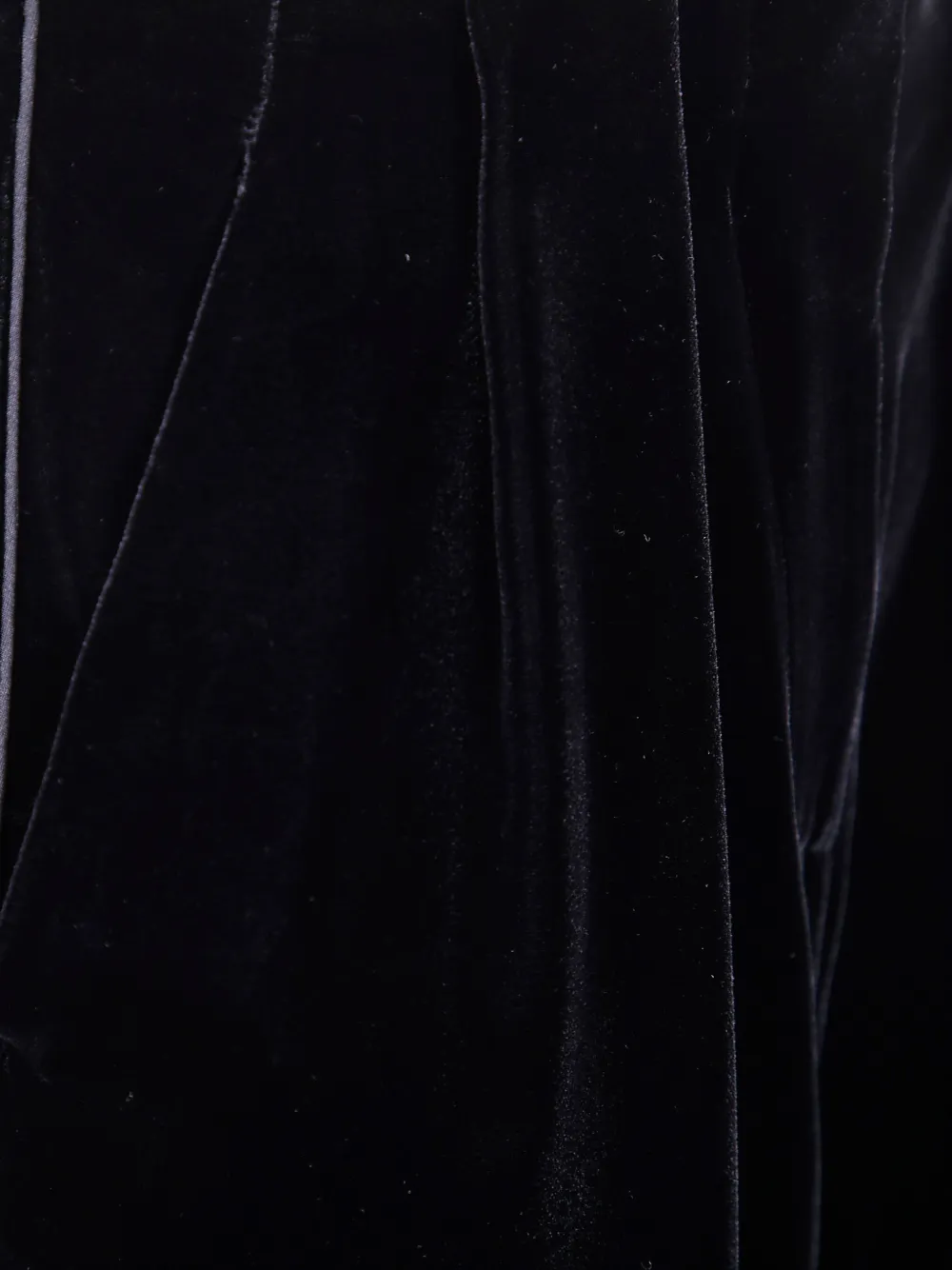Giorgio Armani Fluwelen broek met plooien Zwart