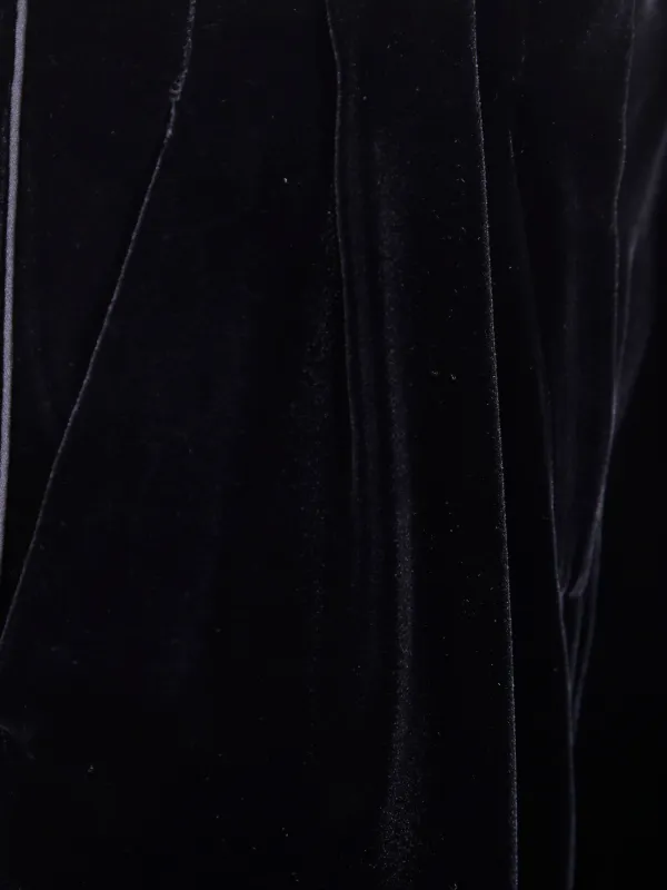 Giorgio Armani 黒ラベル ブラック ベルベット スラックス undefined