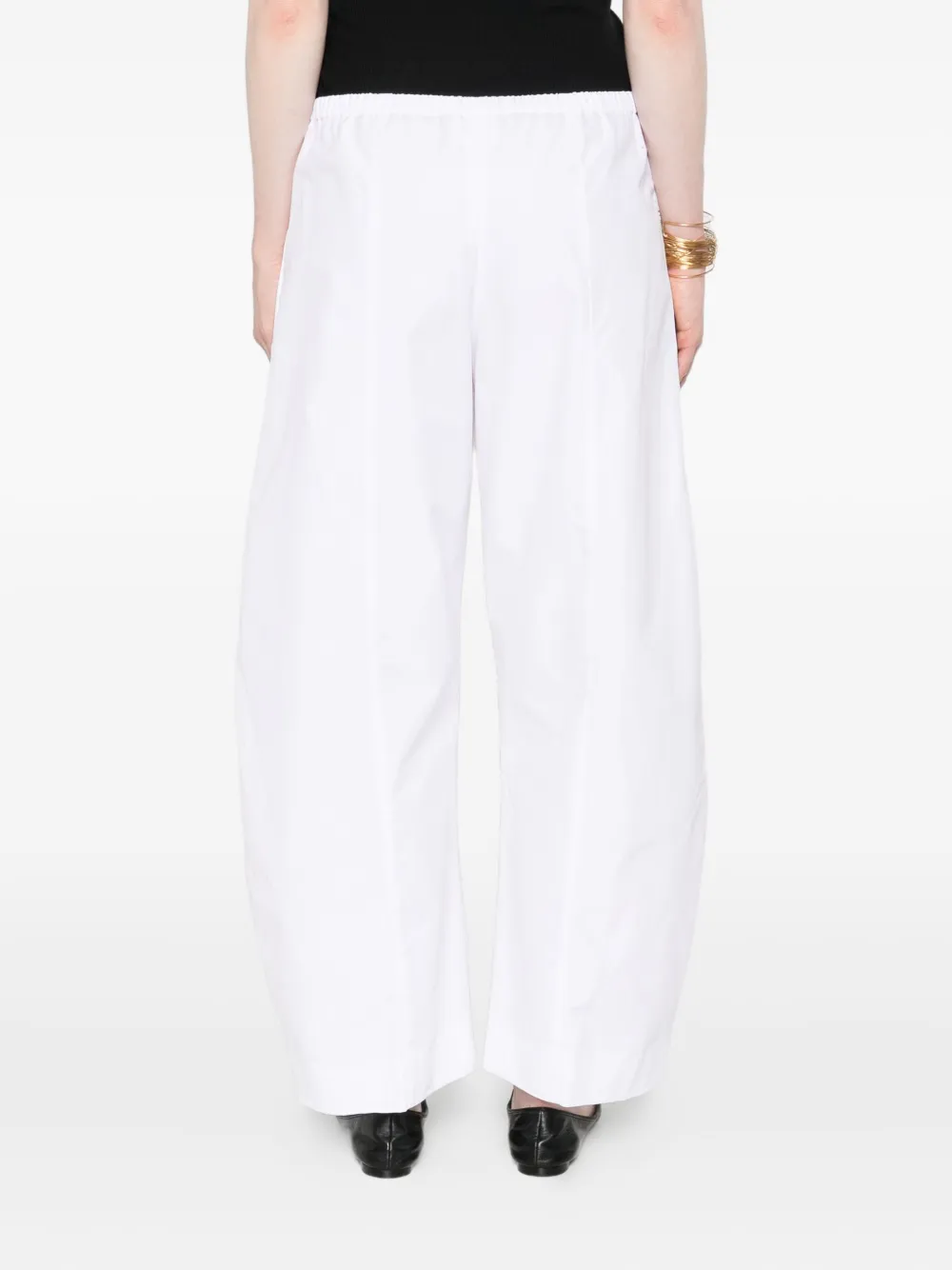 KHAITE Broek met elastische taille Wit