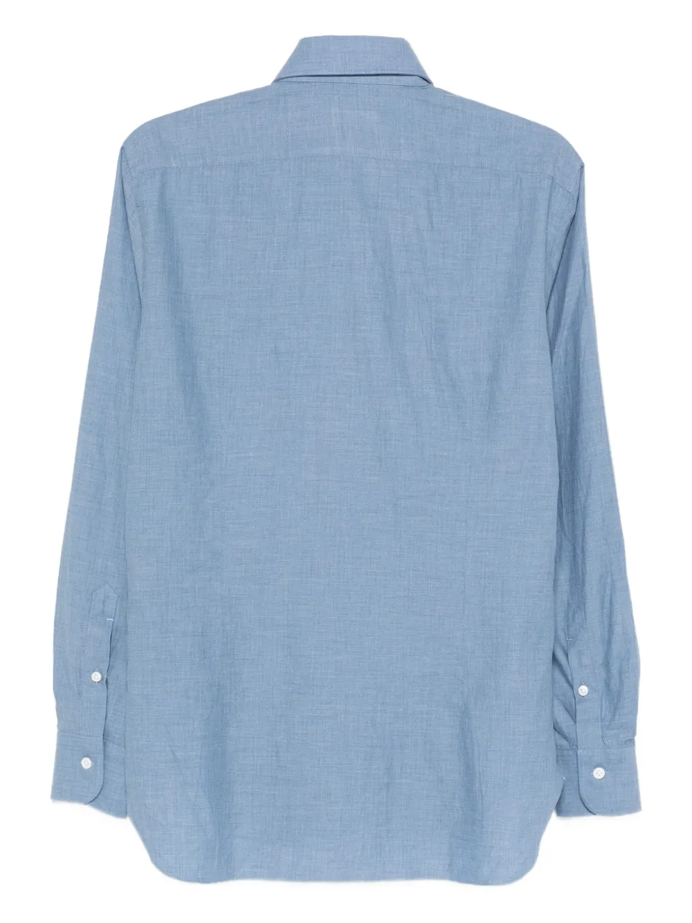 Barba long-sleeved cotton shirt - Blauw