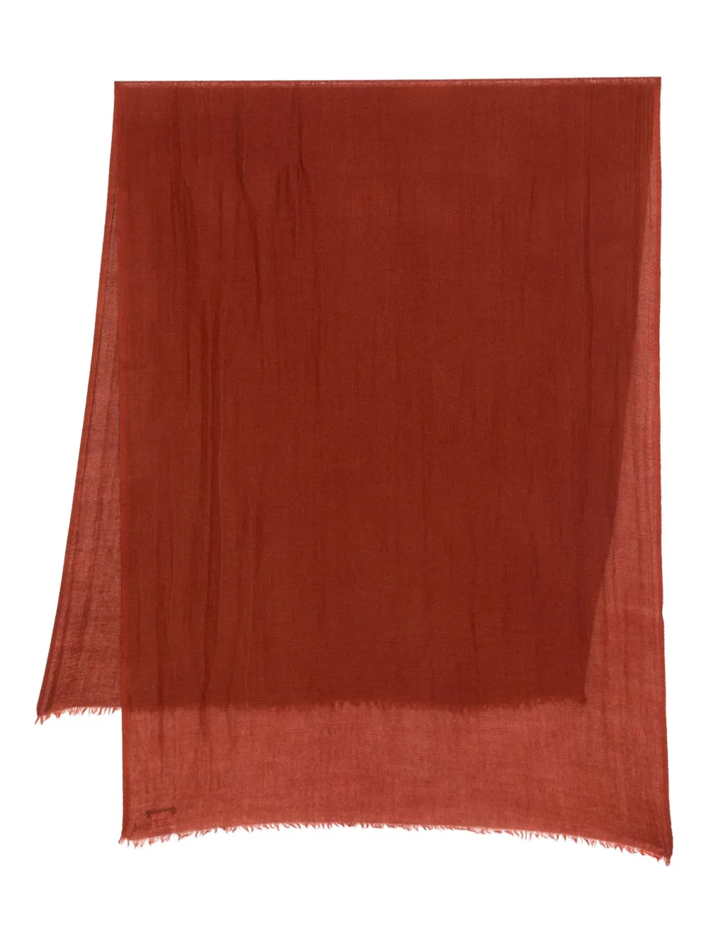 Faliero Sarti fringed cashmere scarf | Orange | Image 1
