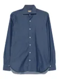 Barba long-sleeve button-down shirt - Blue