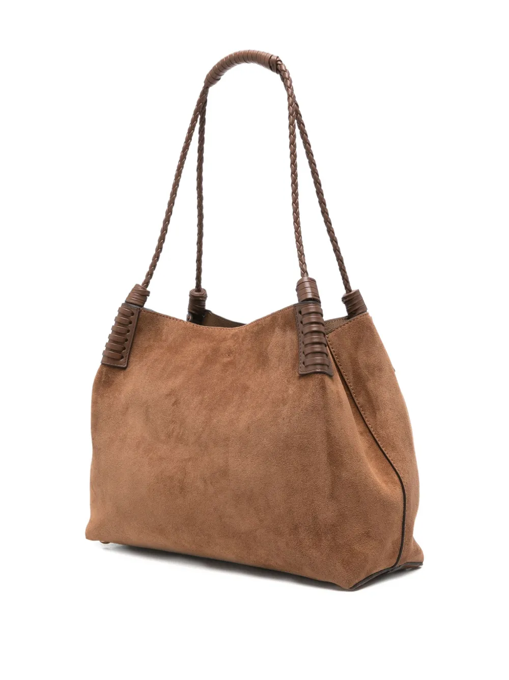 ETRO Libra braided-handle suede tote bag M0453 BROWN