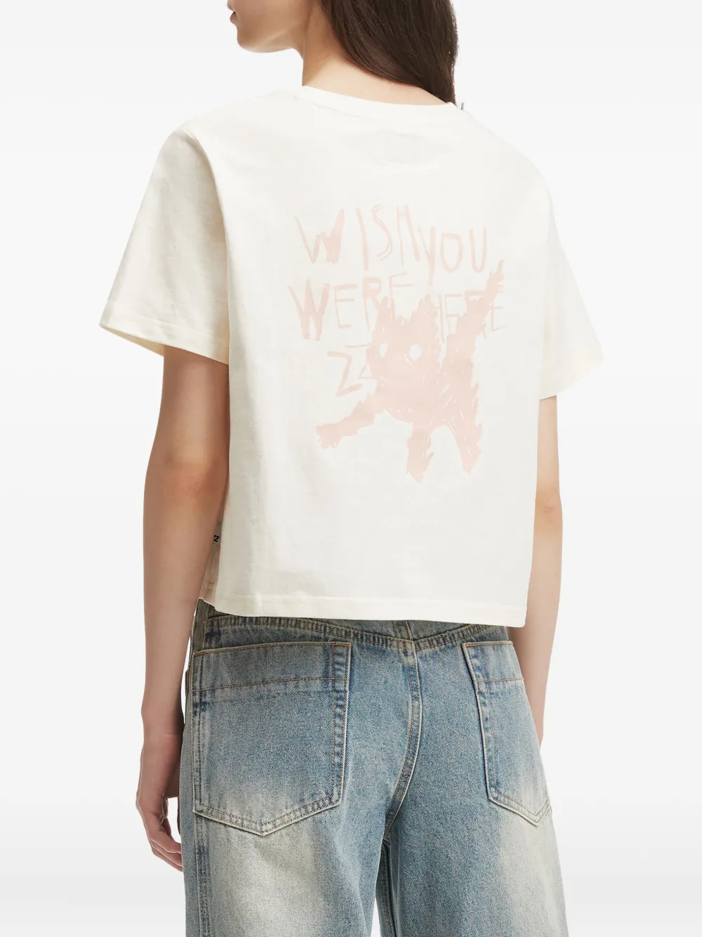 Izzue Cat-embroidered T-shirt In Multi