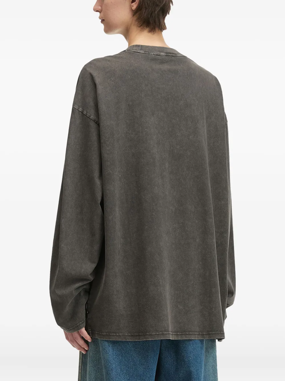 FIVE CM T-shirt met engelprint en lange mouwen Grijs