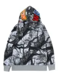 A BATHING APE® Tree Edge Camo Shark zip-up hoodie - Black