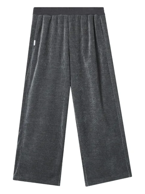FIVE CM velour textured track pants 