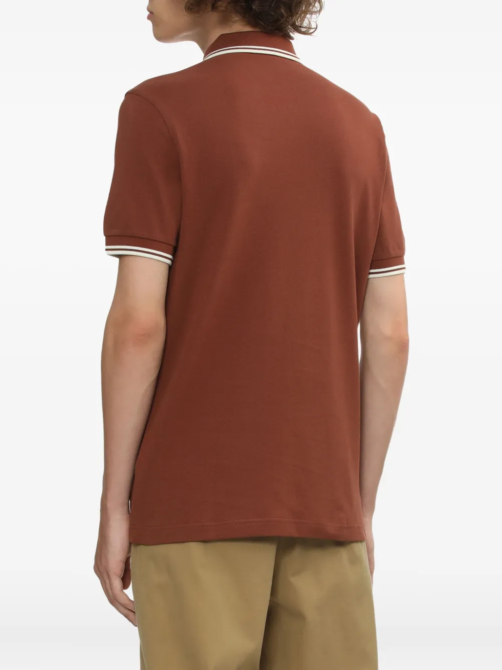 Fred Perry Poloshirt met gestreepte kraag Bruin