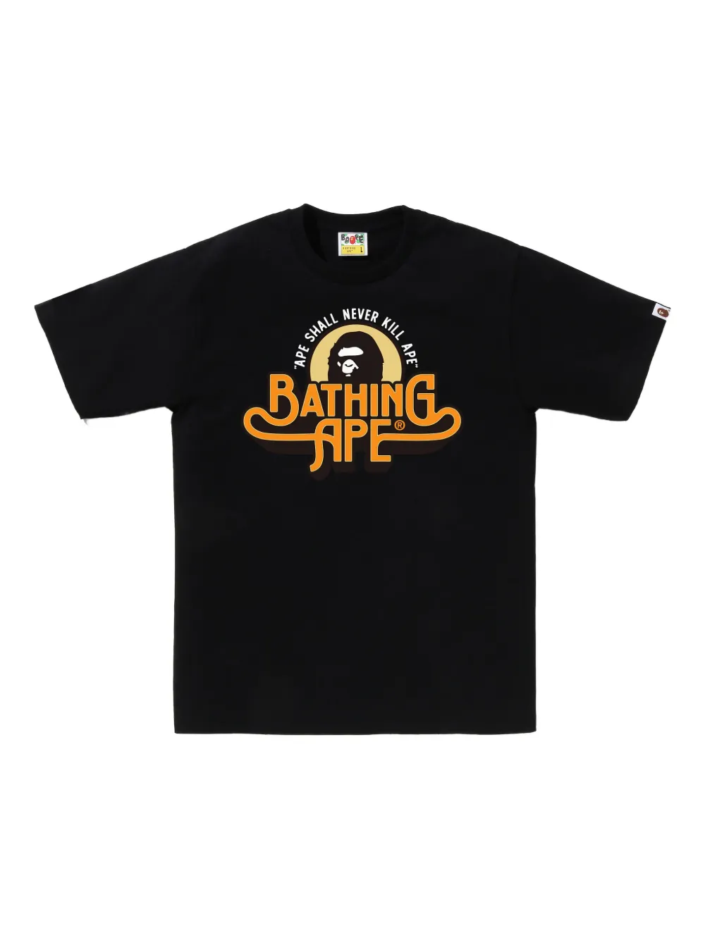 A BATHING APE logo-embellished T-shirt Zwart
