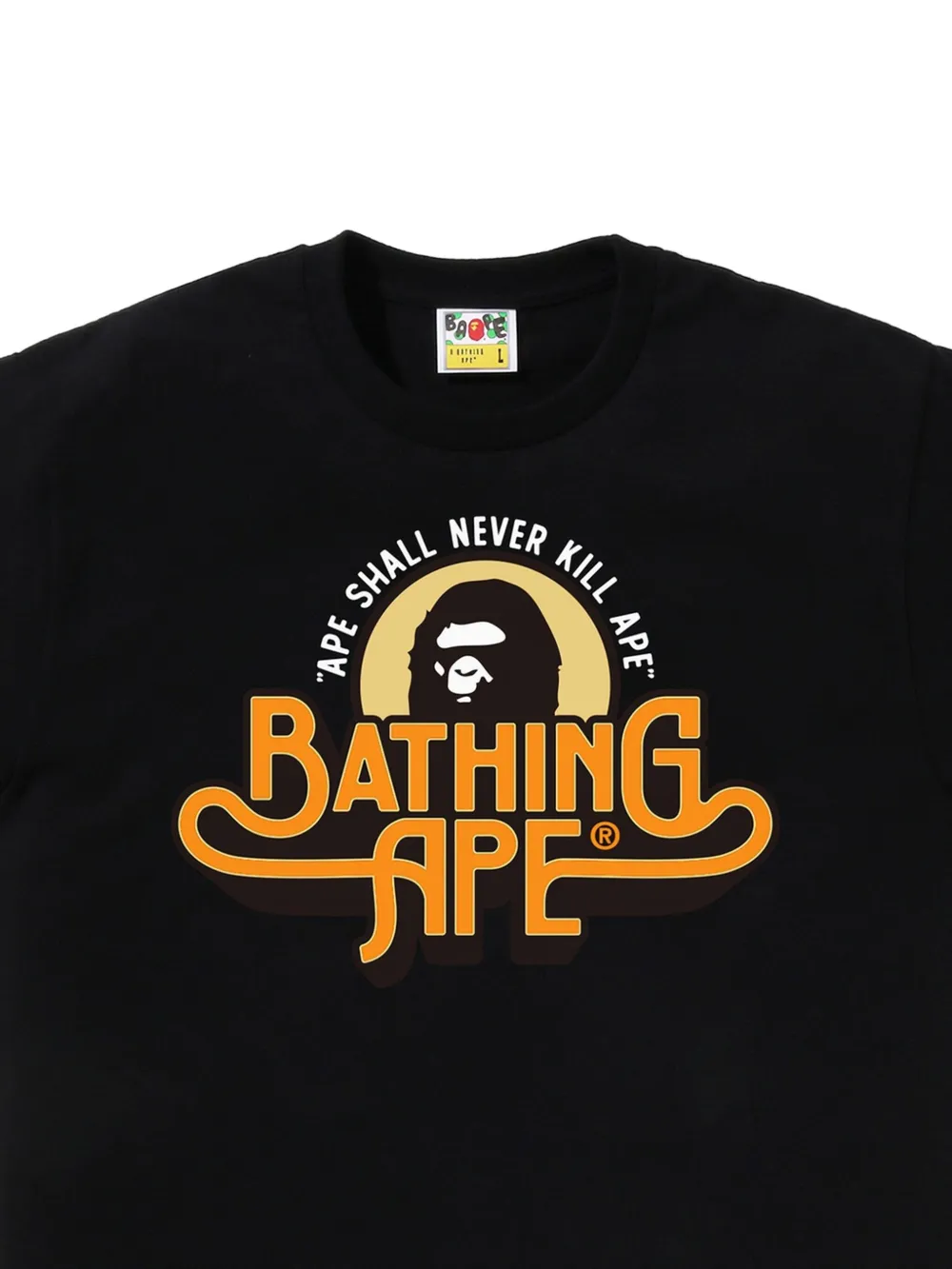 A BATHING APE logo-embellished T-shirt Zwart