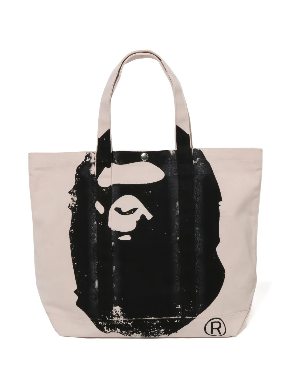 A BATHING APE graphic-logo tote bag Beige