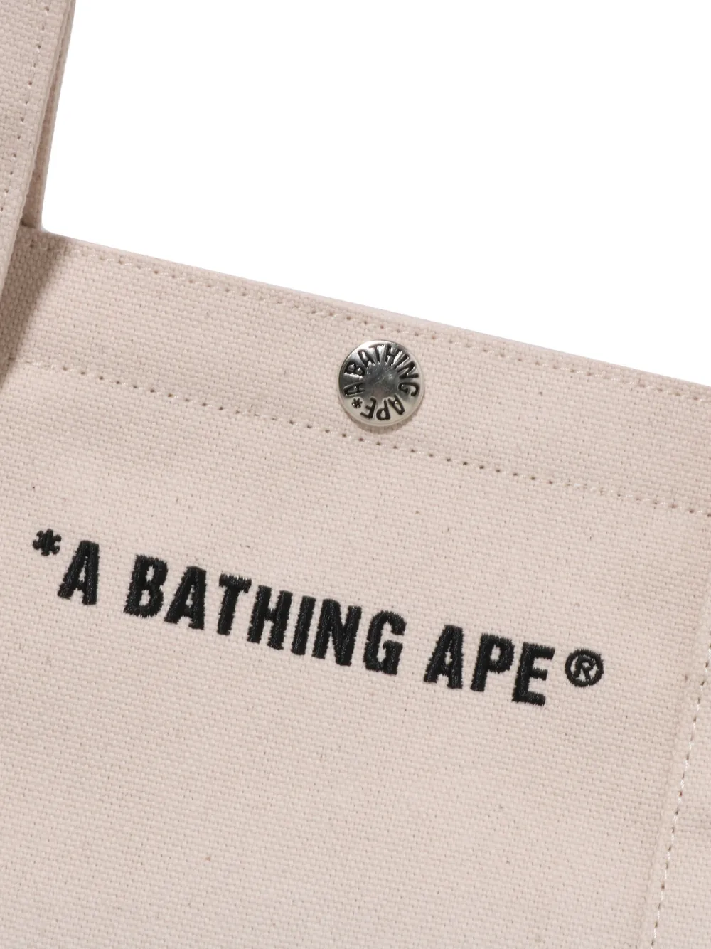A BATHING APE graphic-logo tote bag Beige