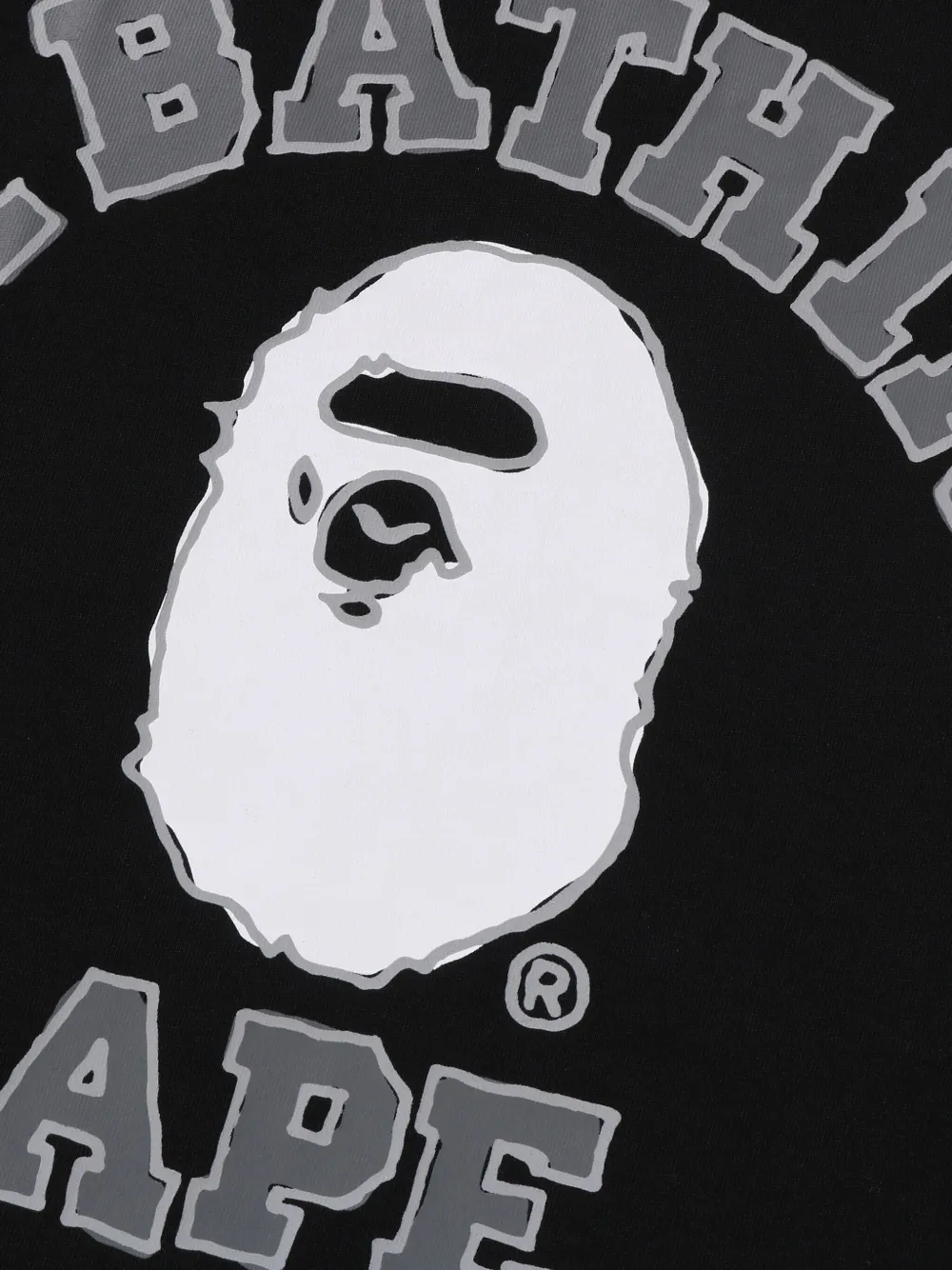 A BATHING APE logo-print T-shirt Zwart