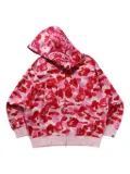 A BATHING APE® Big ABC Camo shark-head zip-up hoodie - Red
