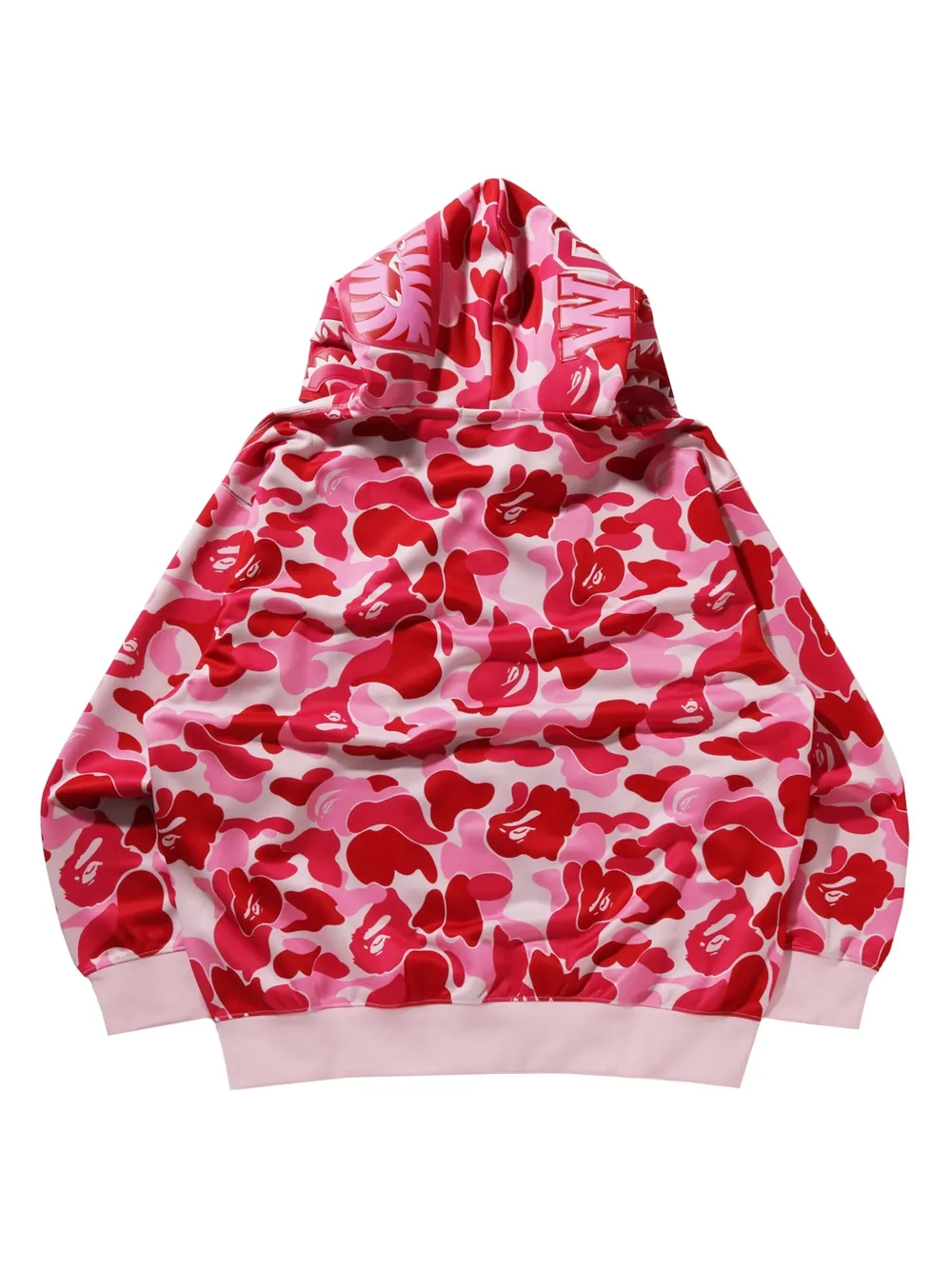 A BATHING APE Big ABC Camo hoodie met rits en haaidetail Rood