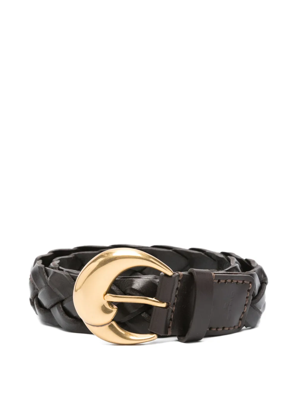 ETRO braided leather belt Bruin