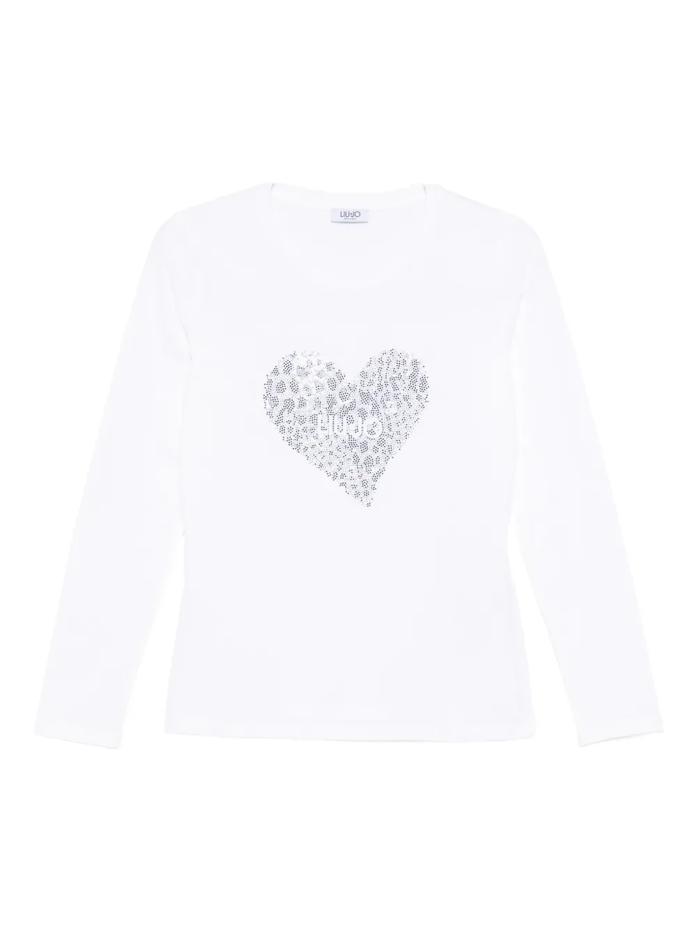 LIU JO heart-embellished long-sleeve T-shirt | White | Image 1