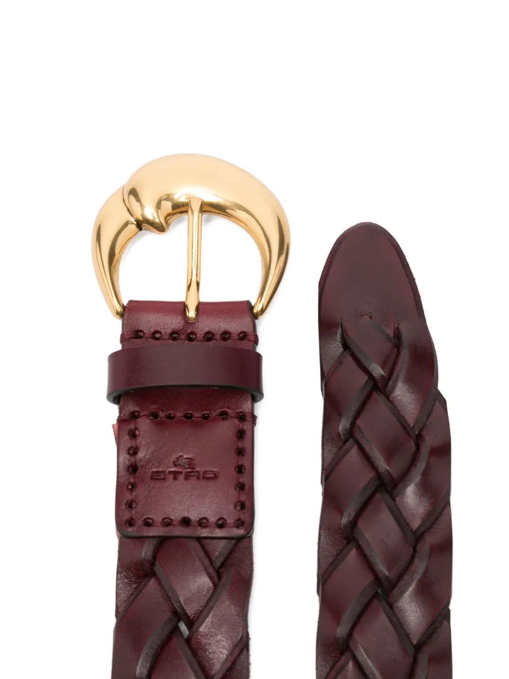 ETRO braided leather belt Rood