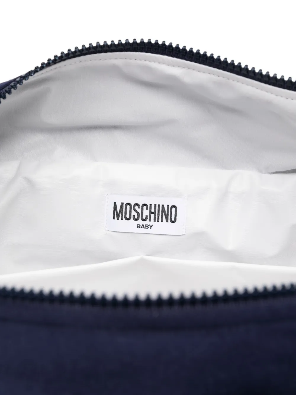 Moschino Teddy-print Changing Bag In Blue