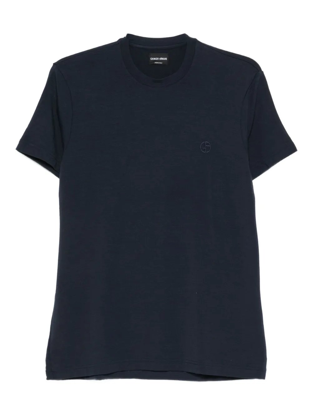 Giorgio Armani T-shirt met geborduurd logo Blauw