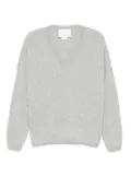 Vanisè pearl-embellished V-neck sweater - Grey
