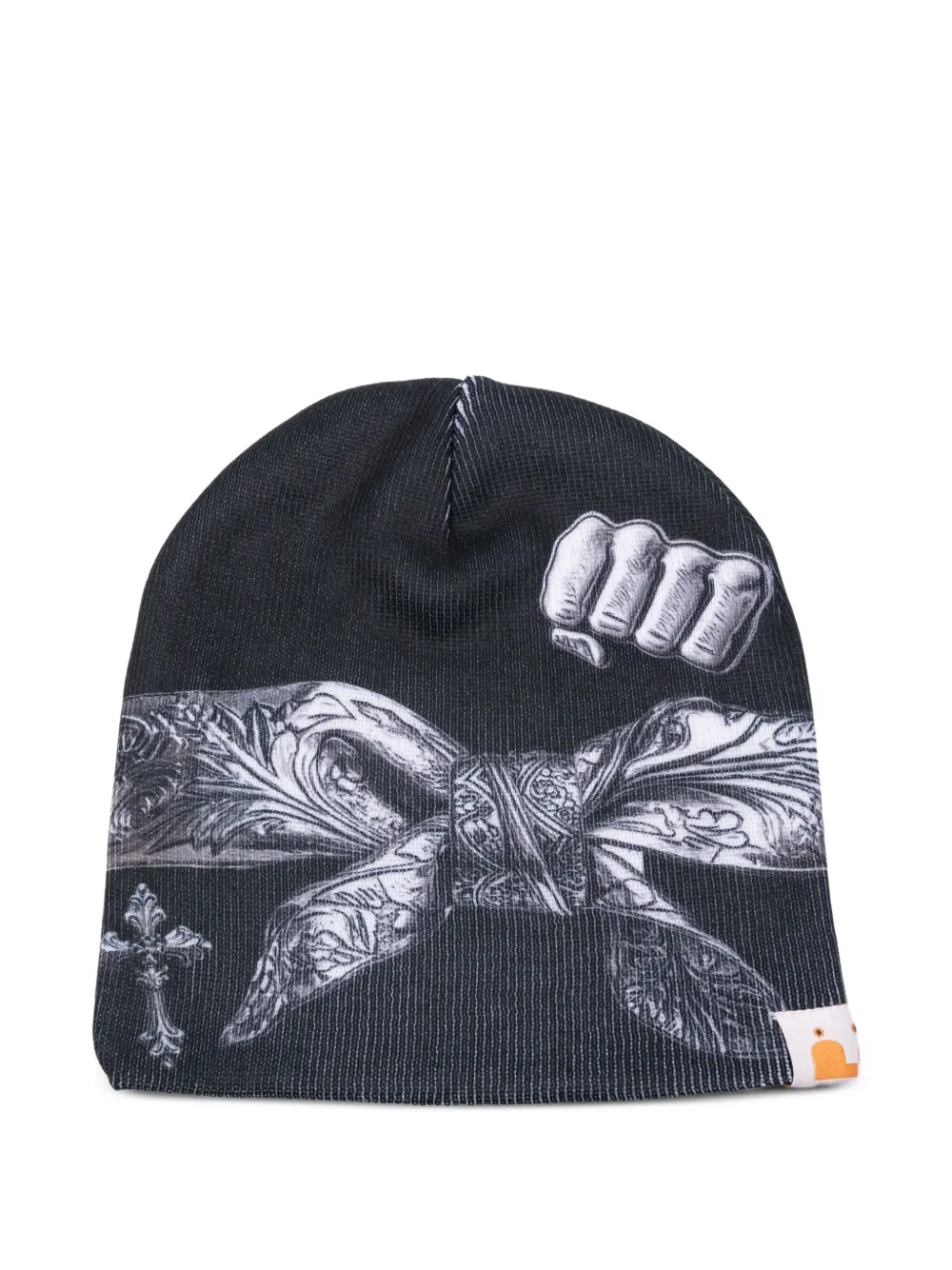 fist-print beanie hat