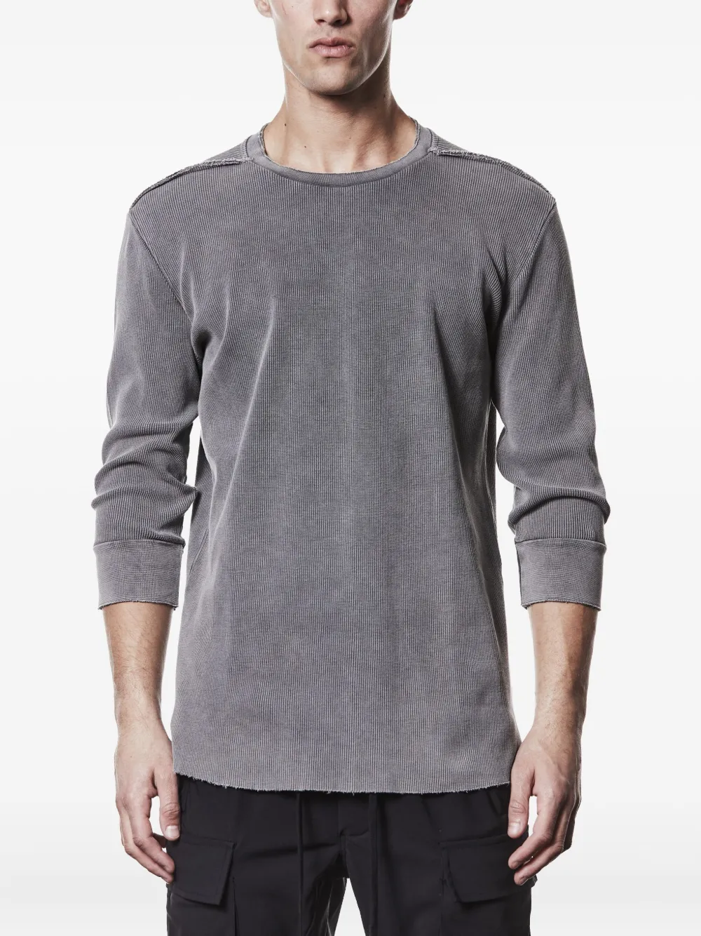 Thom Krom Geribbeld T-shirt Grijs