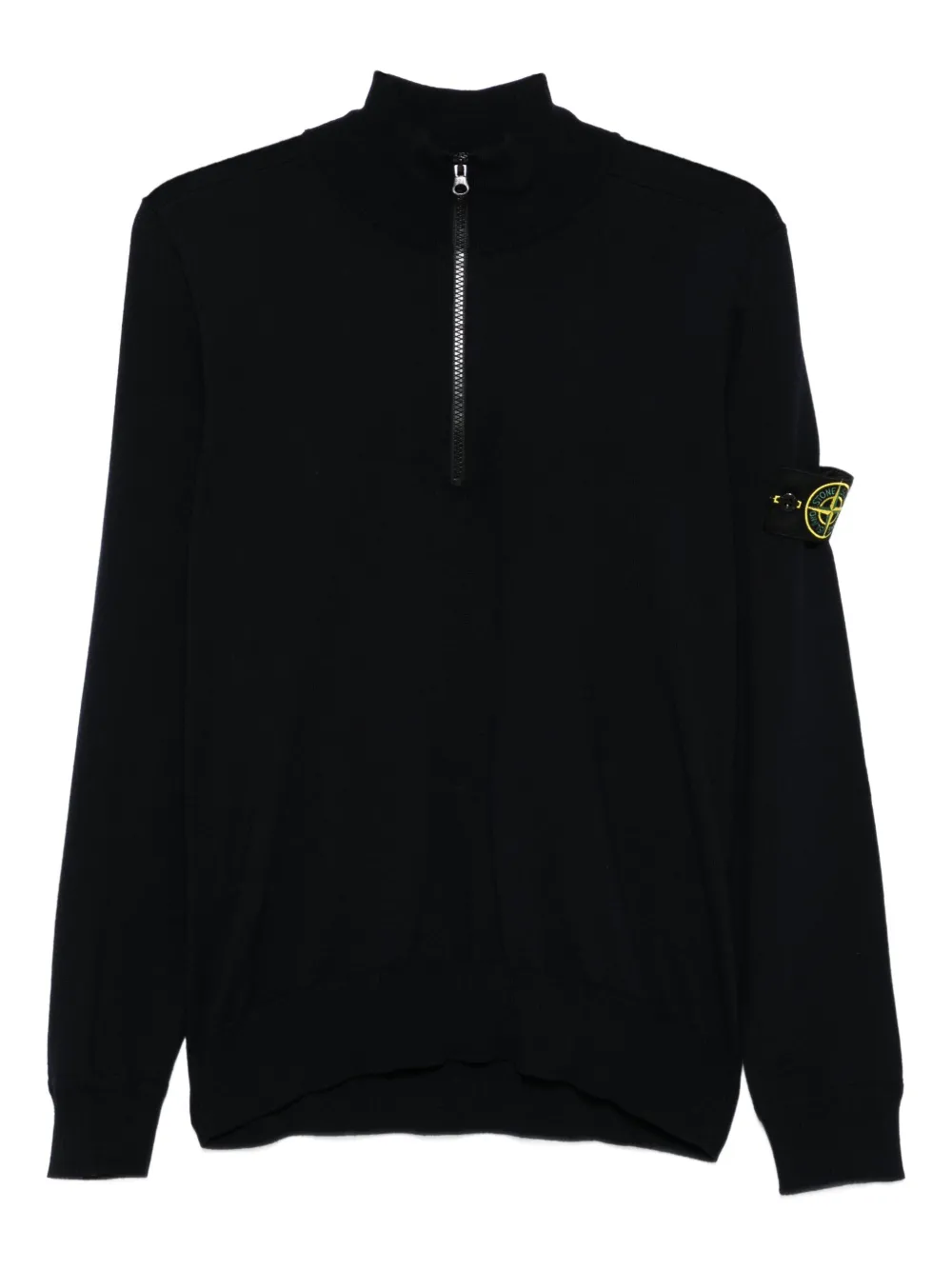 Stone Island half-zip logo-patch sweater | Blue | Image 1