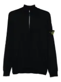 Stone Island half-zip logo-patch sweater - Blue
