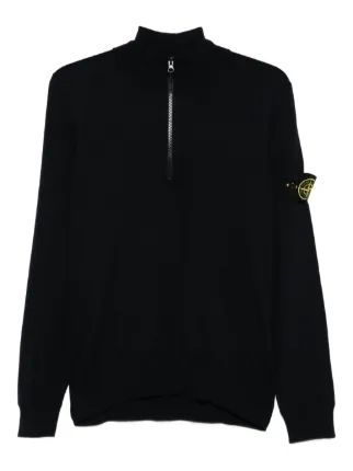 Stone Island ハーフジップ セーター | ブルー | FARFETCH JP