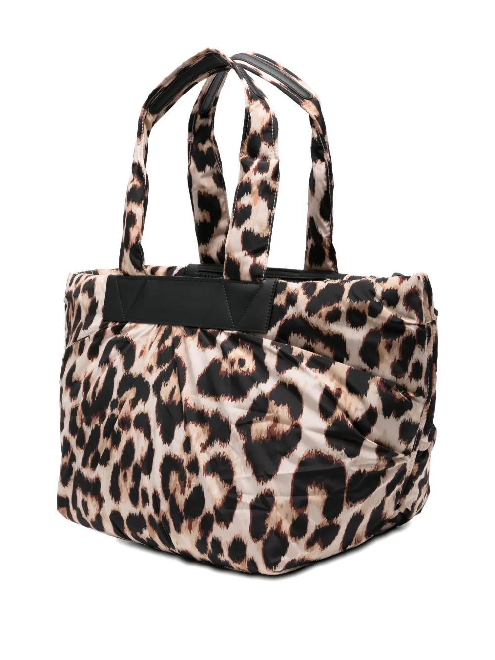 VeeCollective large Caba leopard-print tote bag - Beige