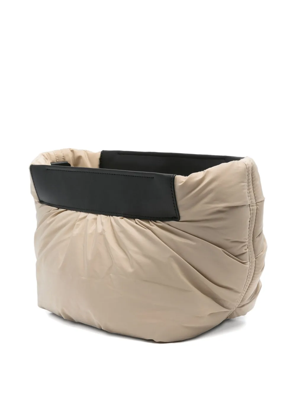VeeCollective medium Caba padded clutch bag - Beige