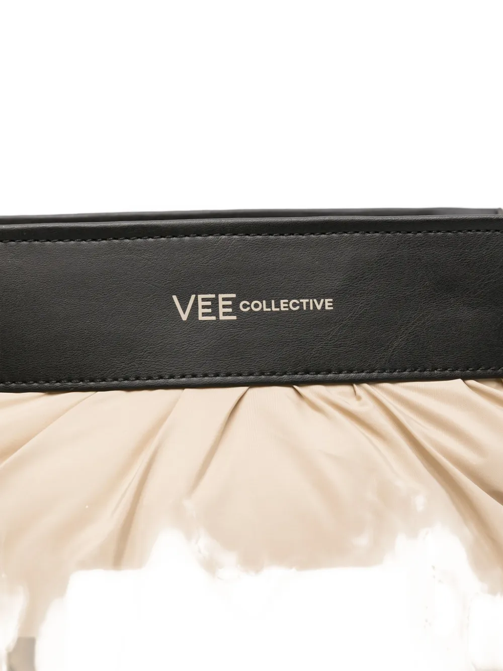 VeeCollective Caba medium gewatteerde clutch Beige