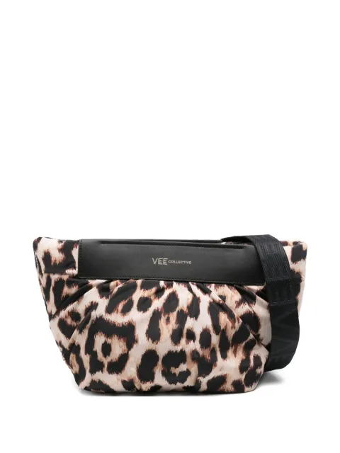 VeeCollective medium Caba leopard-print clutch bag