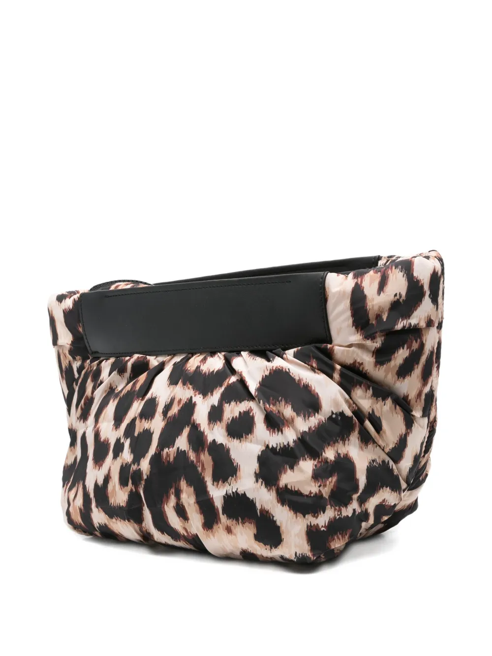 VeeCollective medium Caba leopard-print clutch bag - Beige