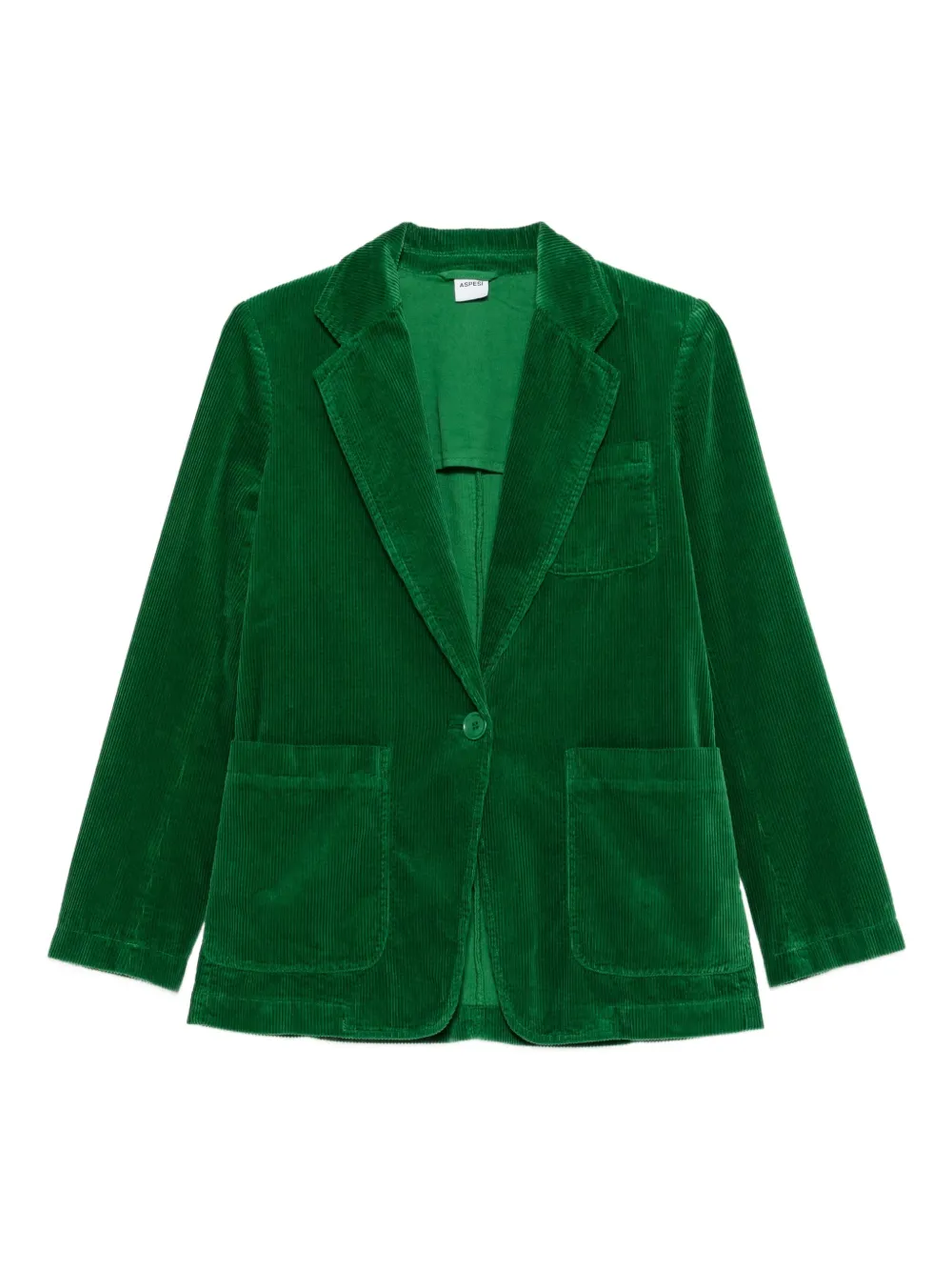 ASPESI corduroy single-breasted jacket | Green | Image 1