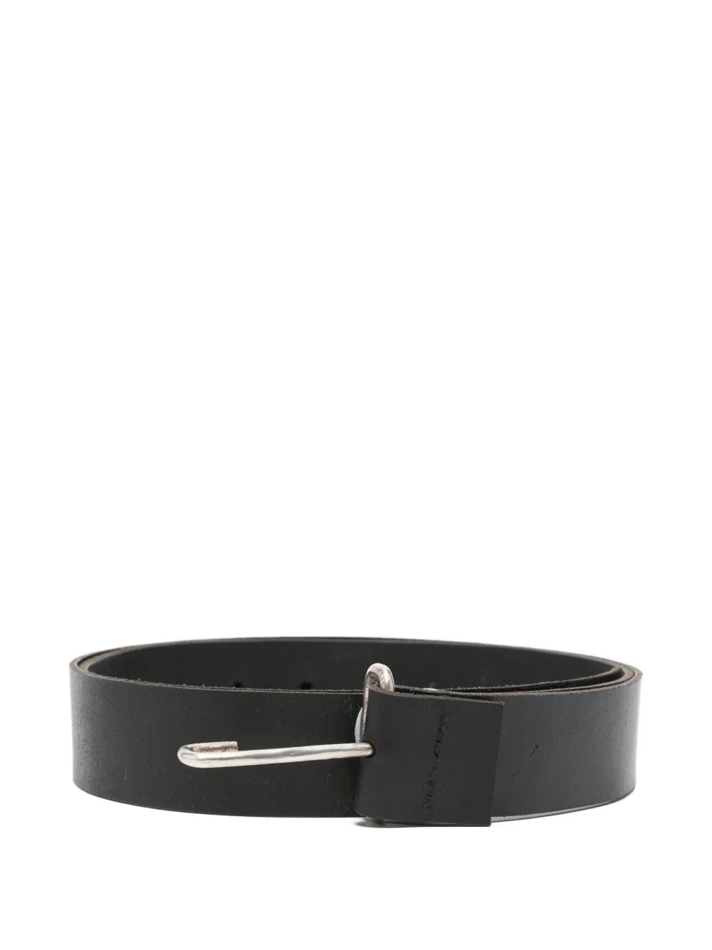 leather hook-fastening belt