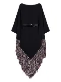 PUCCI belt-embellished fringe kaftan - Black