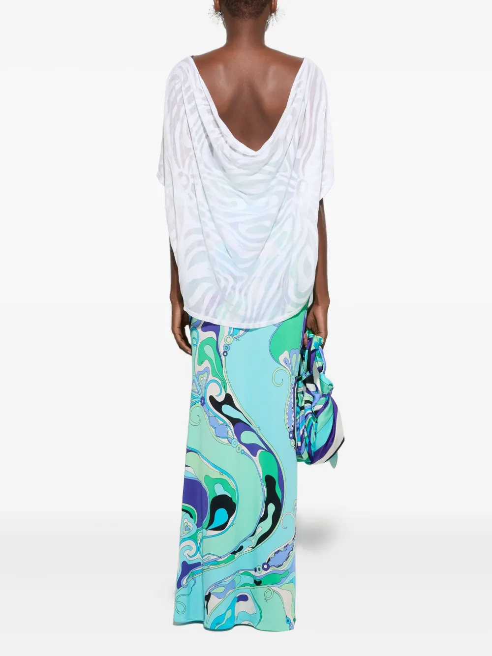 PUCCI abstract-print jersey dress Wit