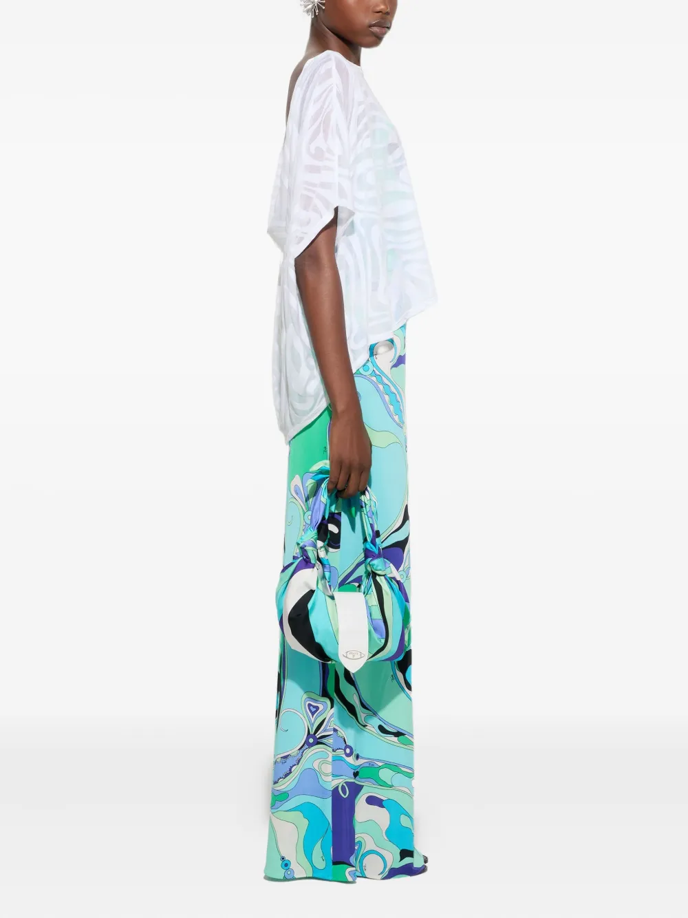 PUCCI abstract-print jersey dress Wit