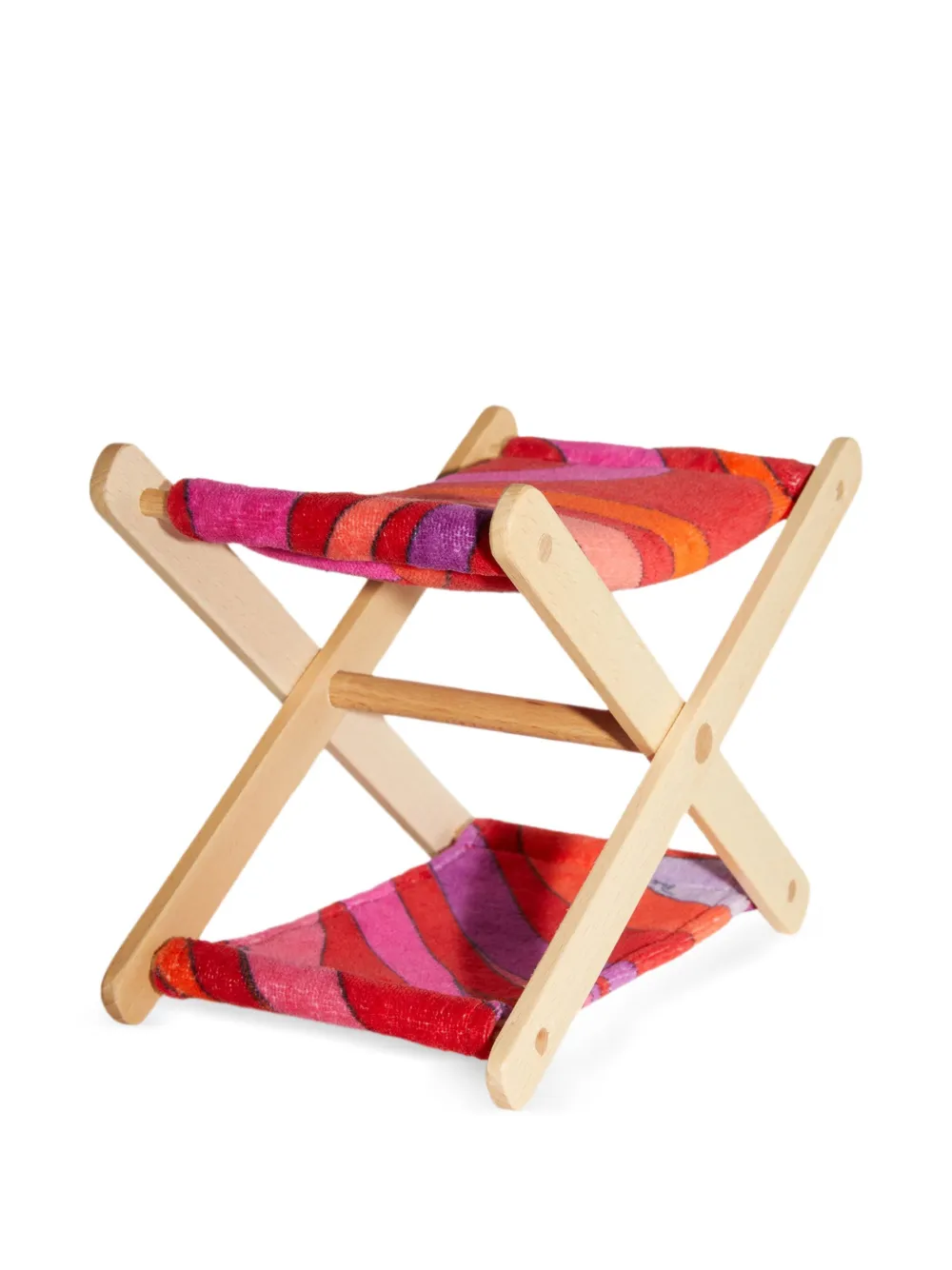 PUCCI striped-pattern wood headrest | Red | Image 1