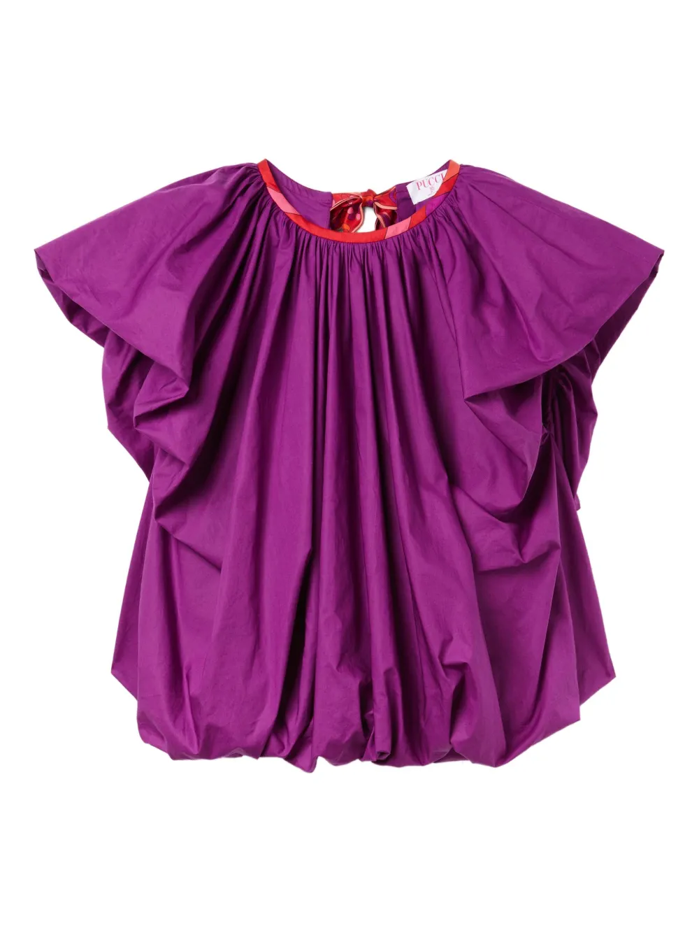puffed-sleeve blouse