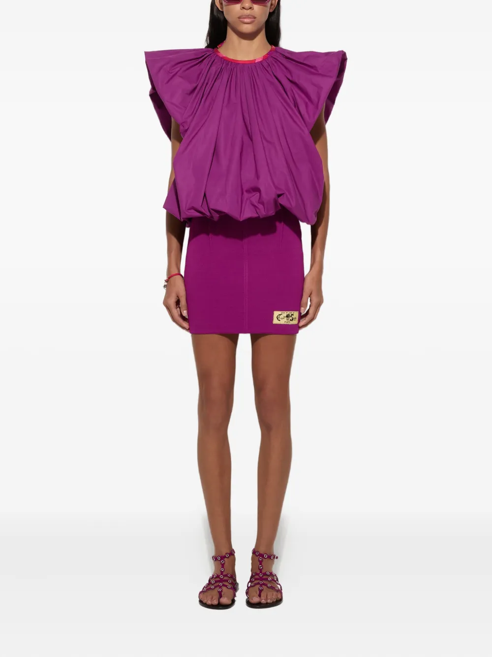 PUCCI puffed-sleeve blouse - Paars
