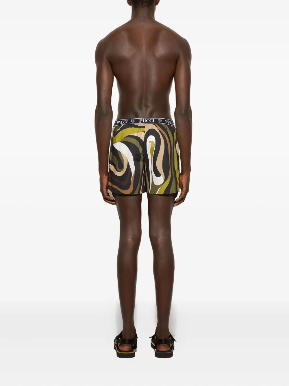 Pucci Swirl-print Poplin Boxers In Multi