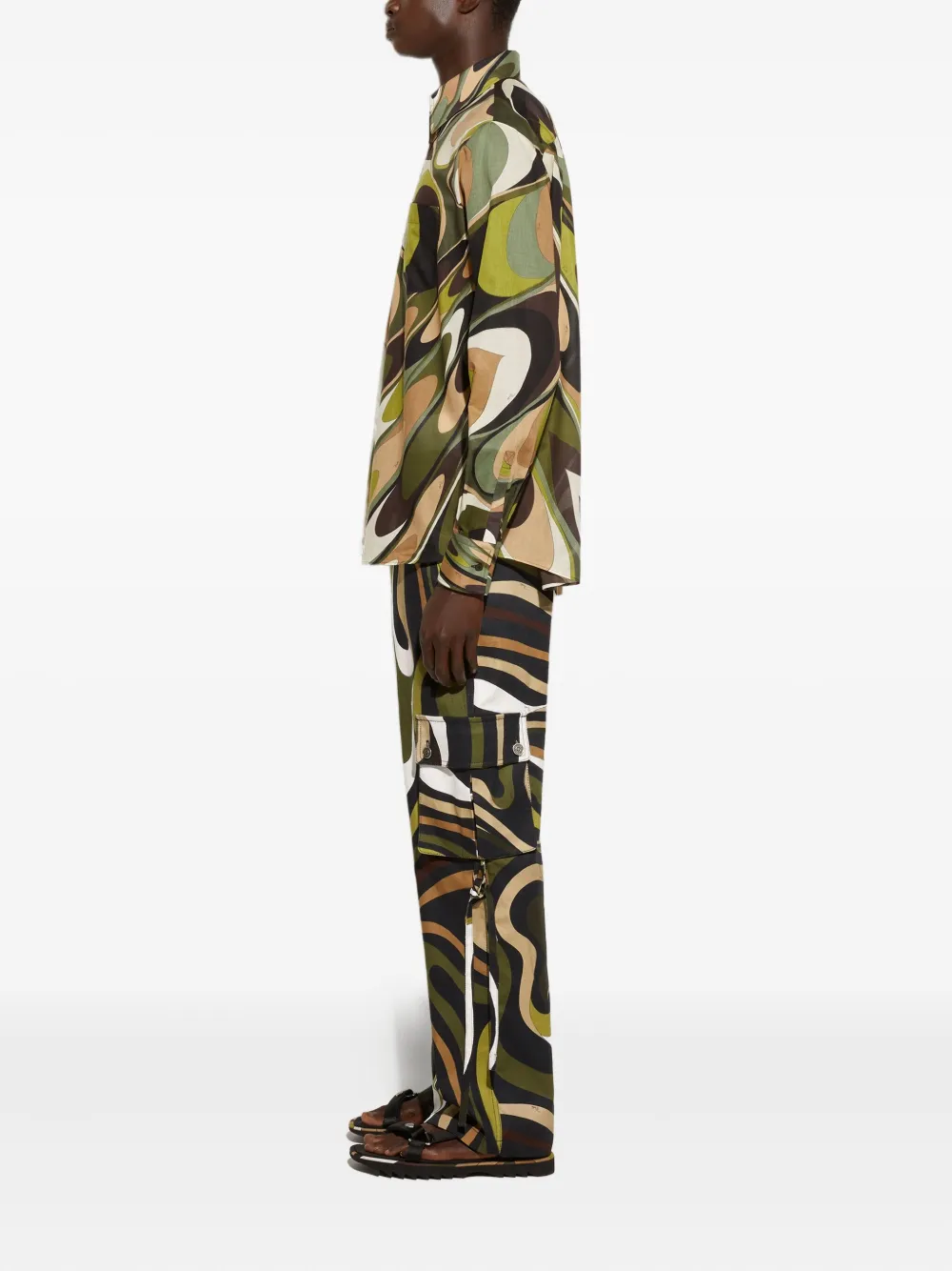 Pucci Swirl-print Cargo Trousers In Multi