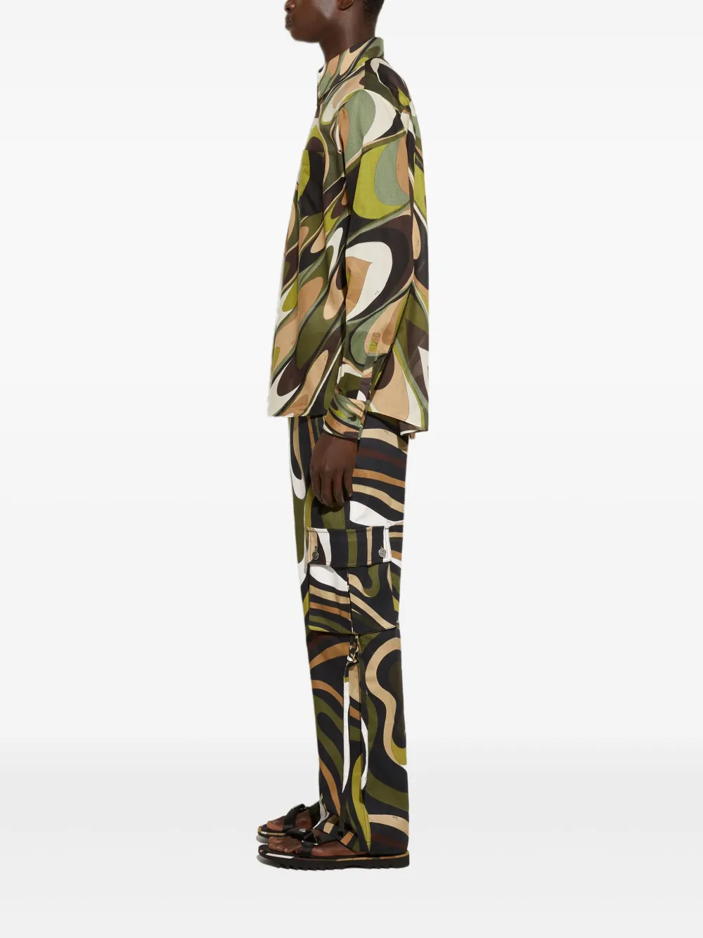 PUCCI Cargo broek met print Groen