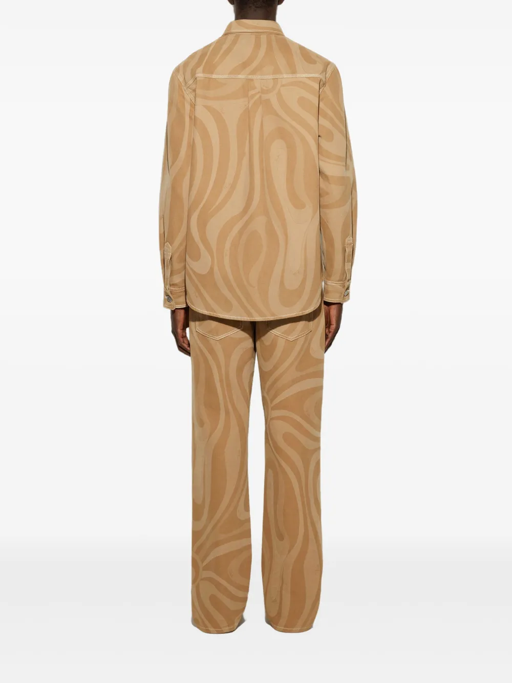 PUCCI Katoenen shirtjack Bruin
